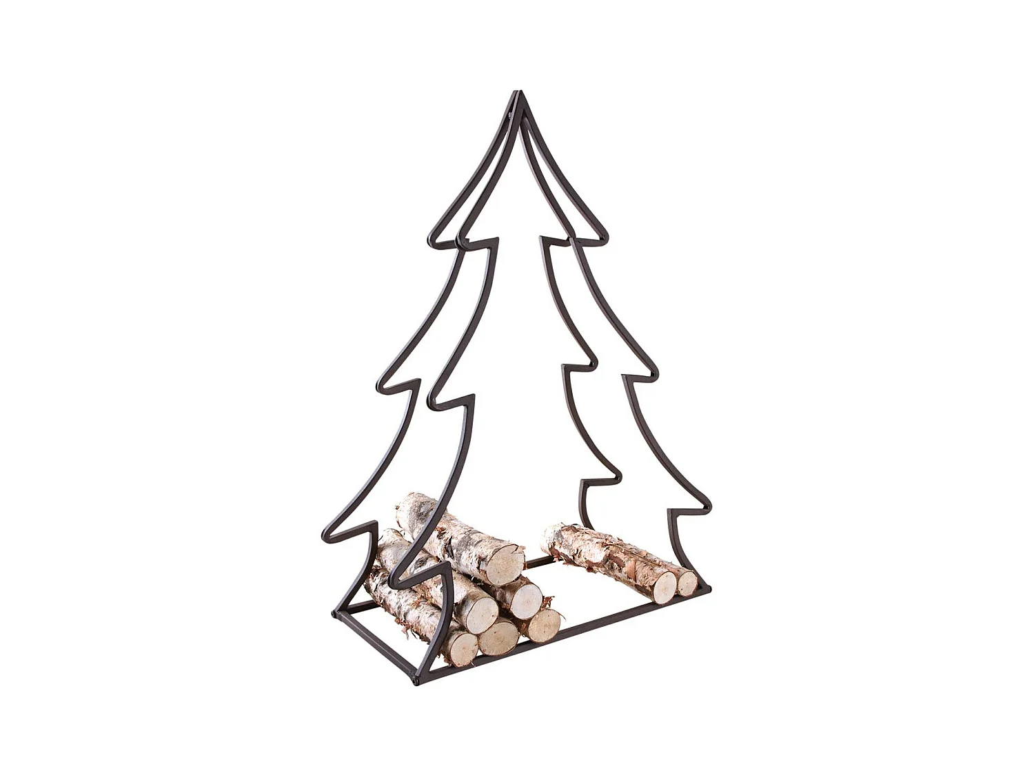 Porte-bûches en métal Sapin