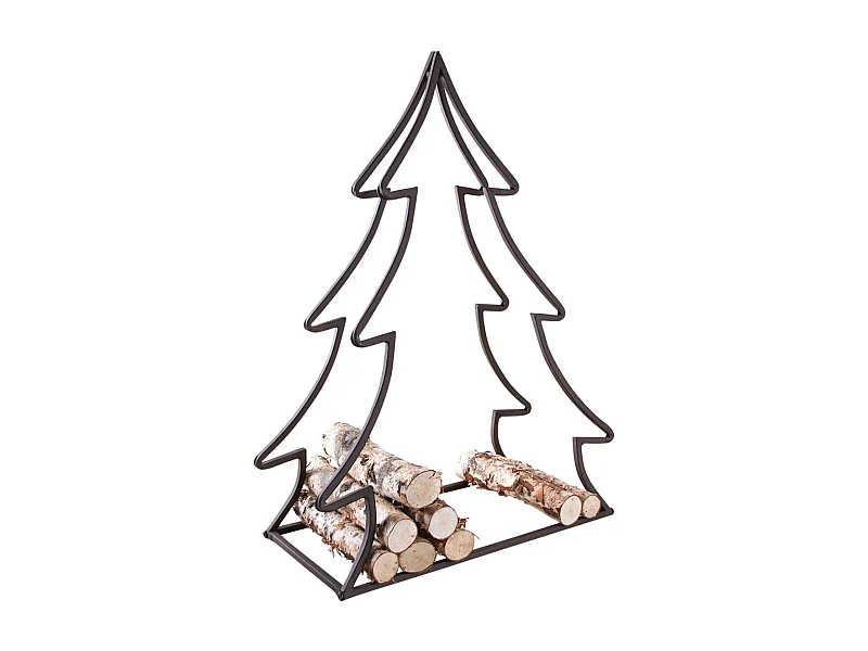 Porte-bûches en métal Sapin