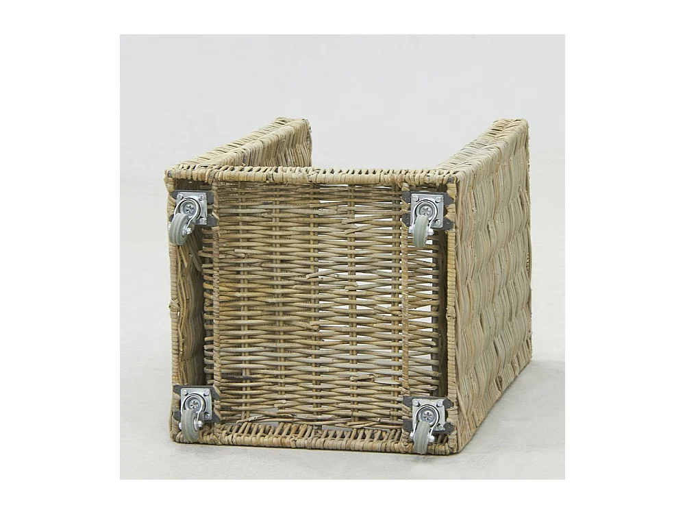 Kaminholzkorb mit Rollen