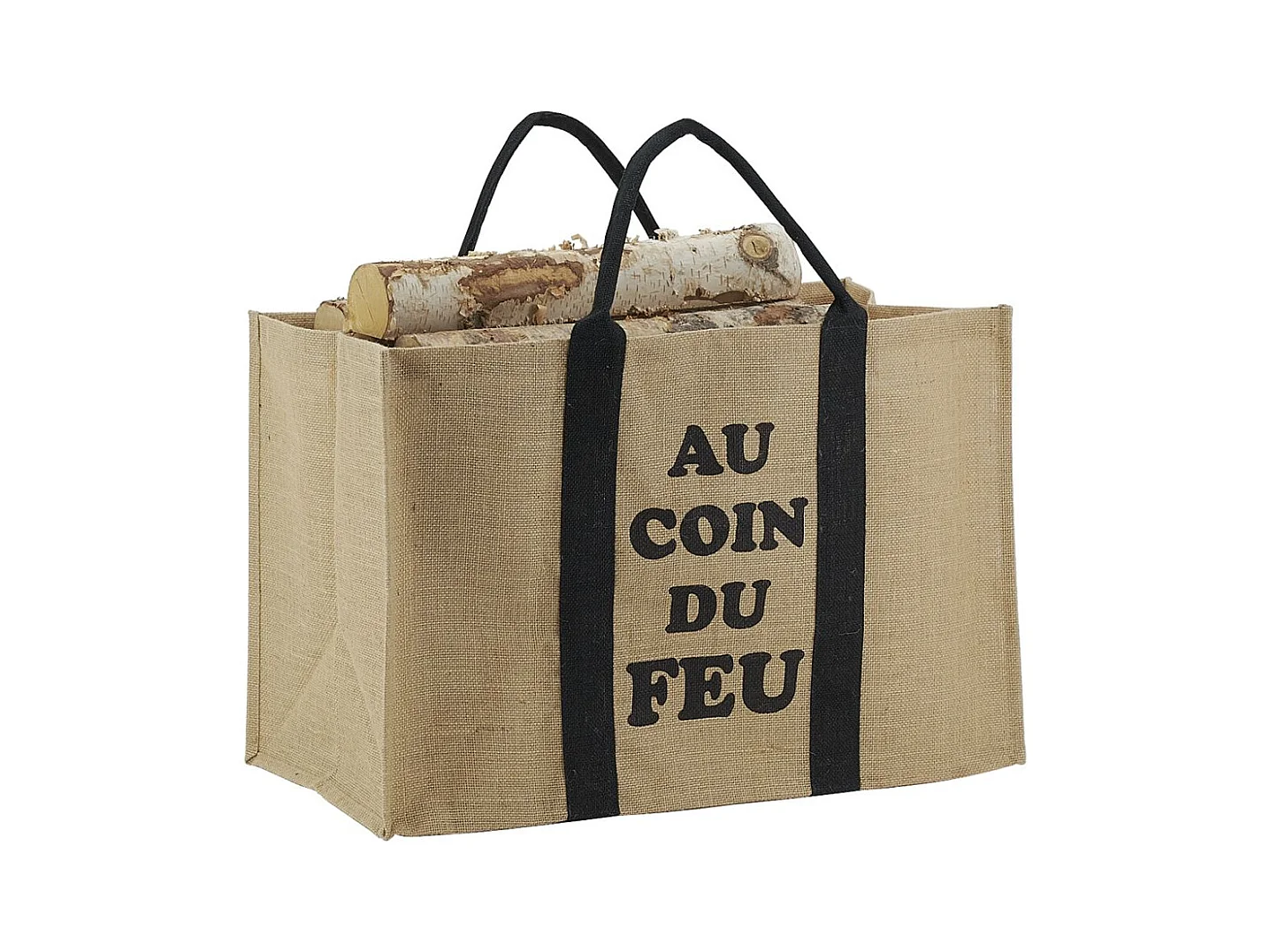Sac à bûches en jute