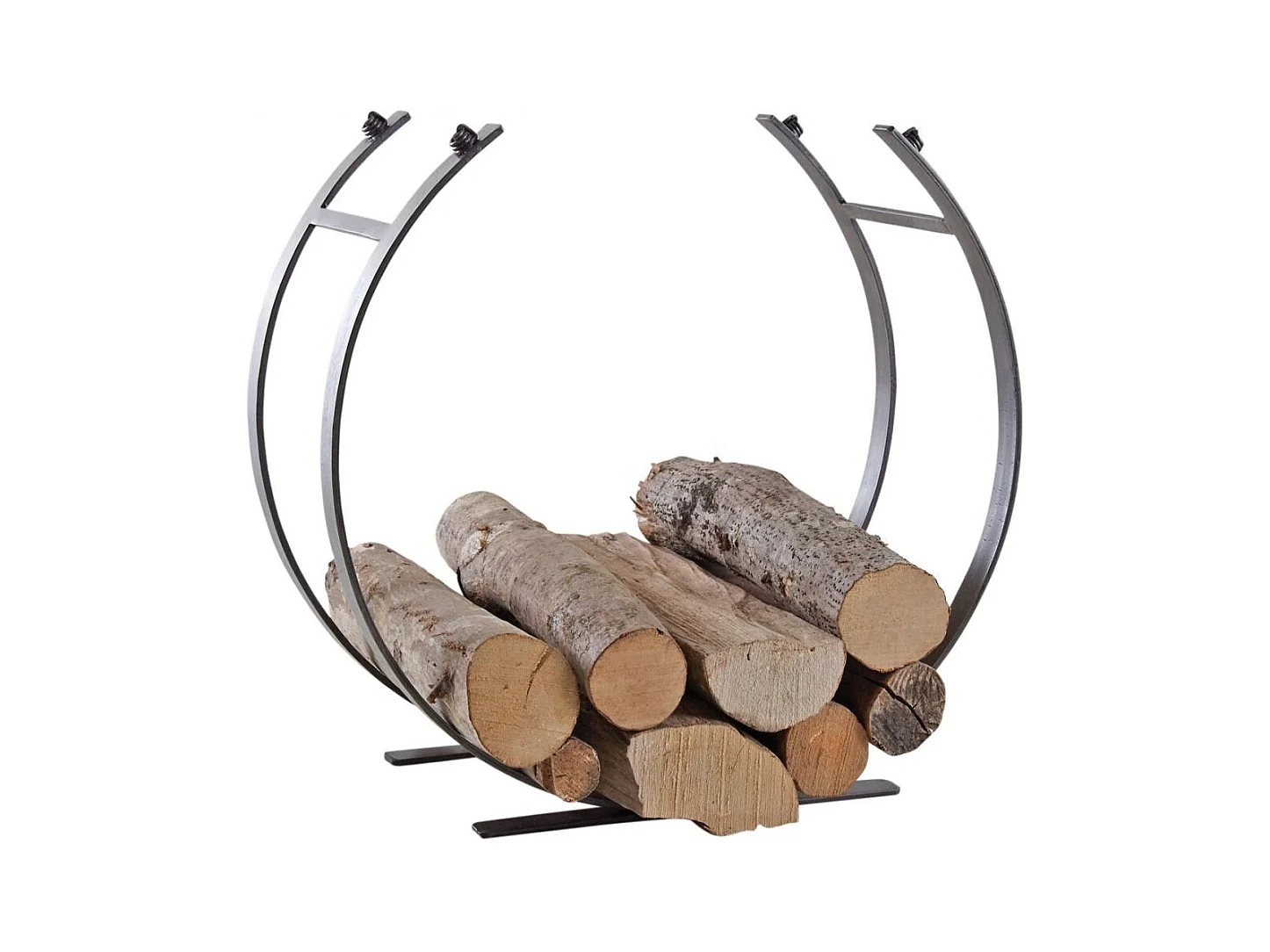 Panier à buche design en fer forgé