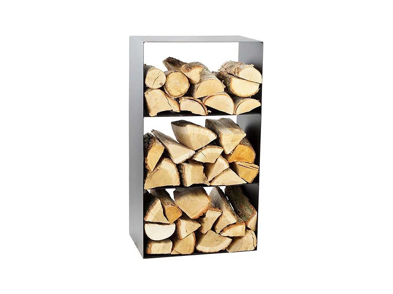 Porte-bûches 3 étages en acier Lublin