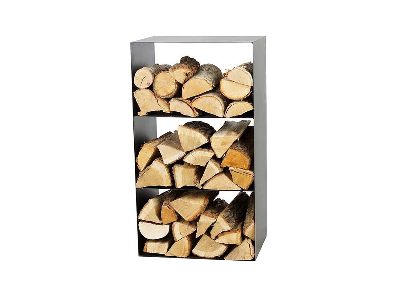 Porte-bûches 3 étages en acier Lublin