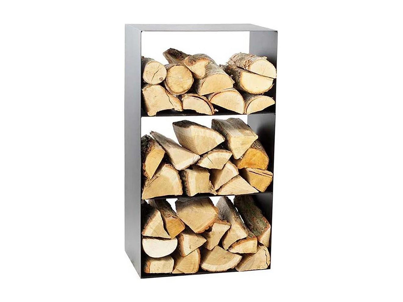 Porte-bûches 3 étages en acier Lublin