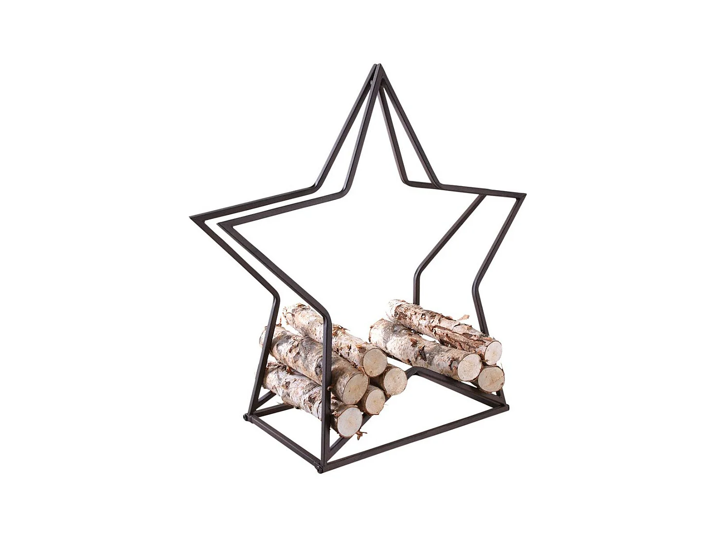 Porte-bûches en métal Étoile