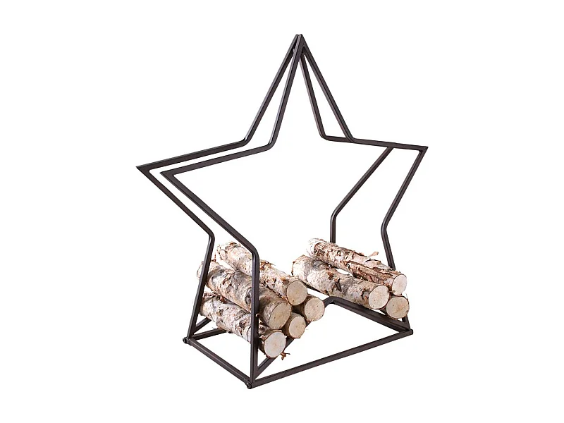 Porte-bûches en métal Étoile
