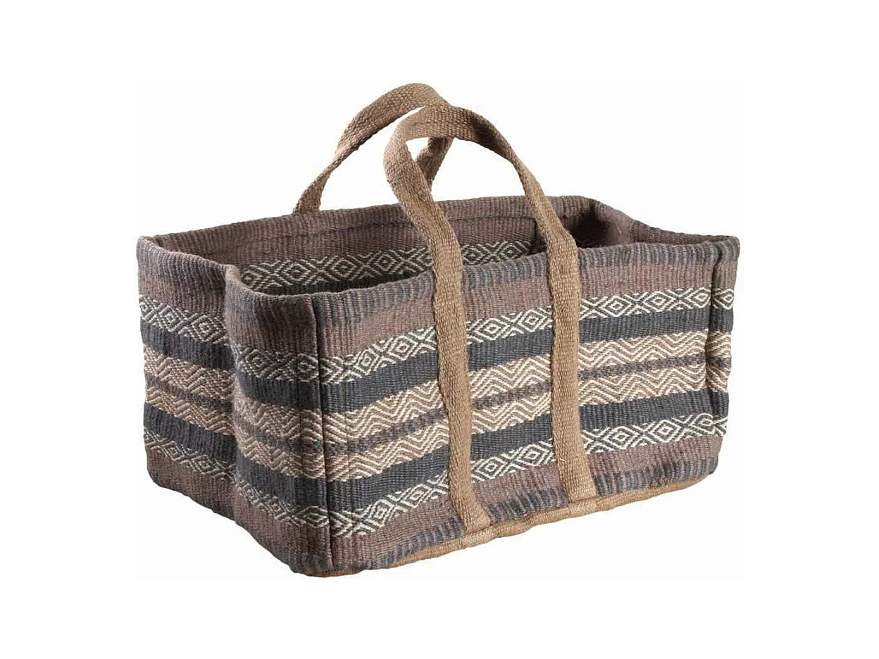 Sac à bûches en toile de jute épaisse Pampa