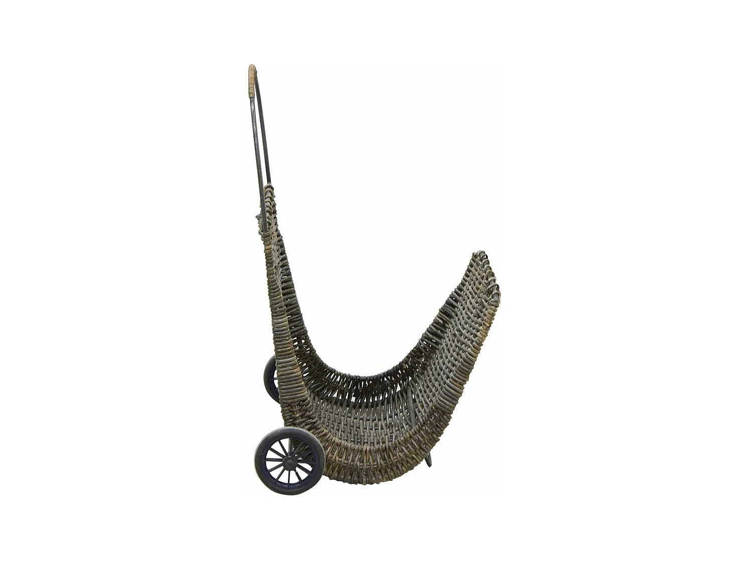 Chariot à bûches en poelet croco sur roulettes