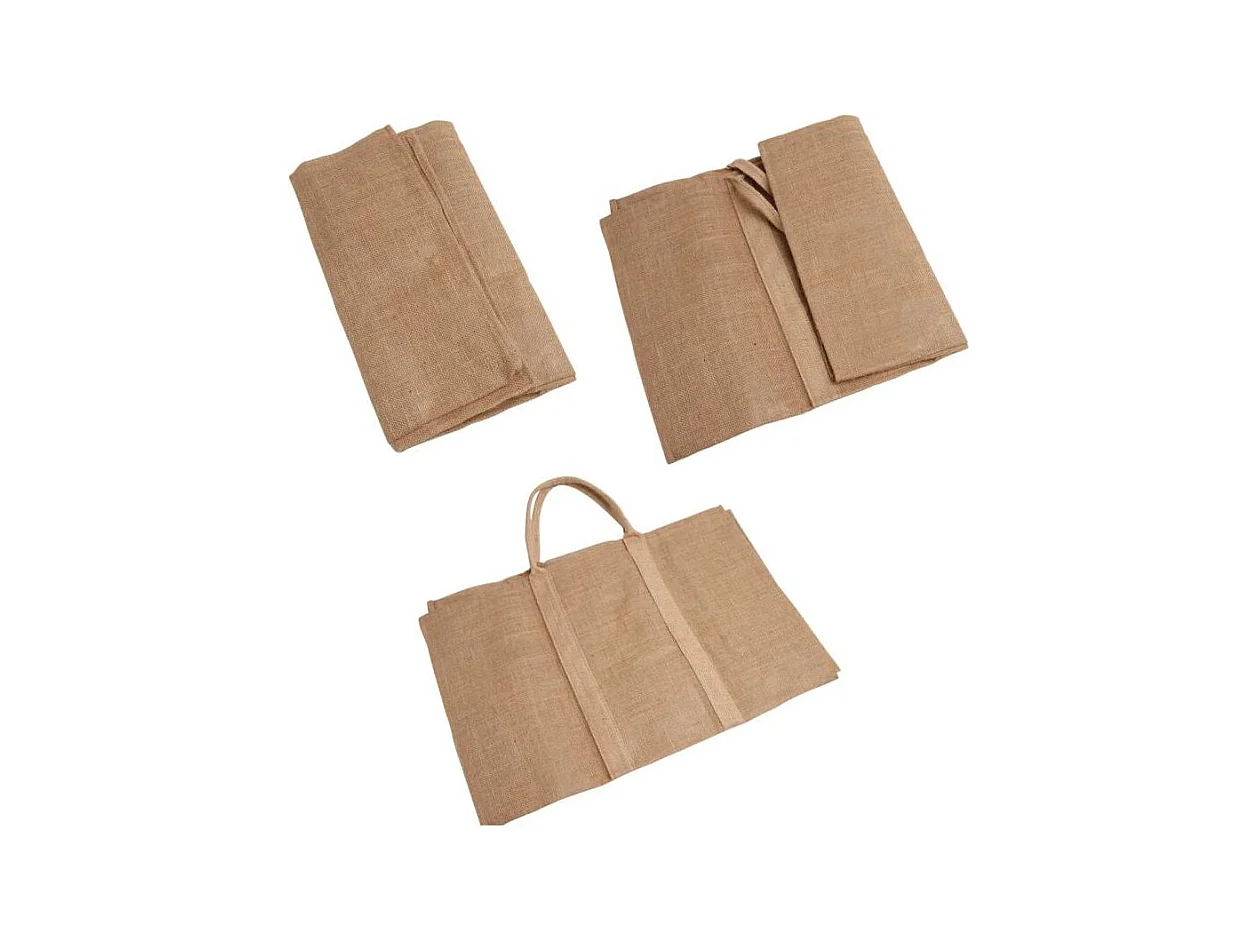 Sac à bûches en jute
