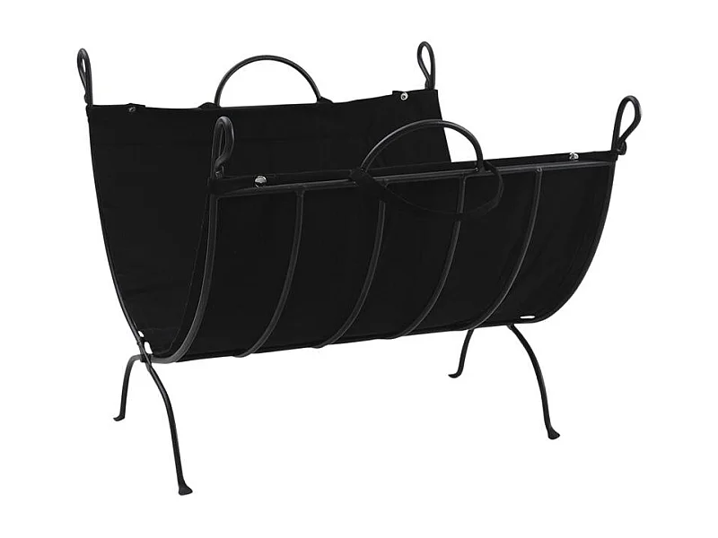 Porte-bûches pliable en fer forgé