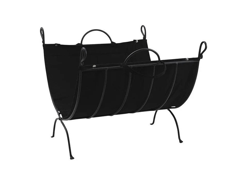 Porte-bûches pliable en fer forgé