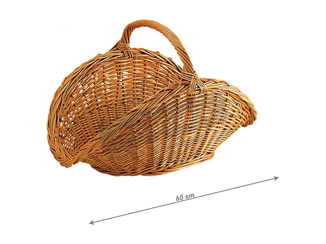 Cesta de mimbre para troncos