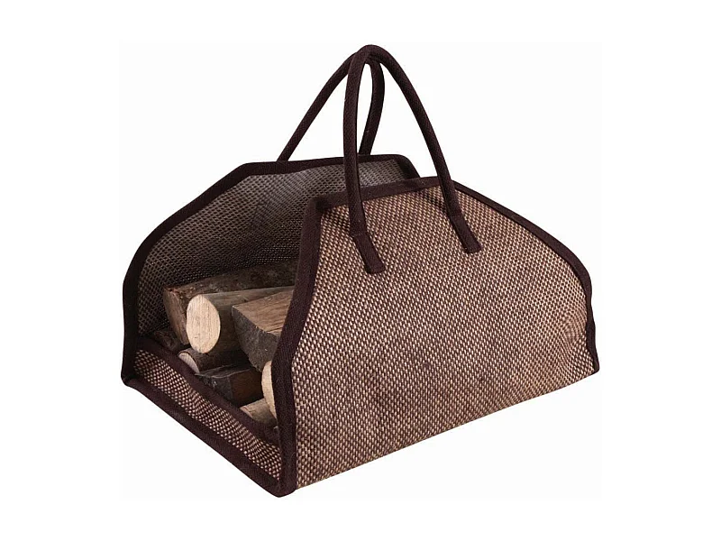 Sac à bûches en toile de jute renforcée