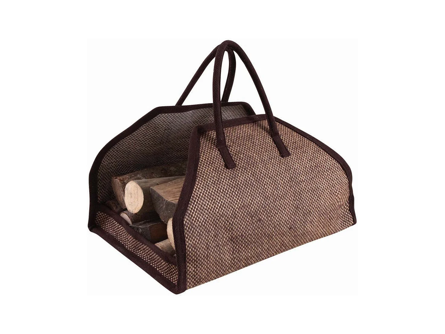 Sac à bûches en toile de jute renforcée