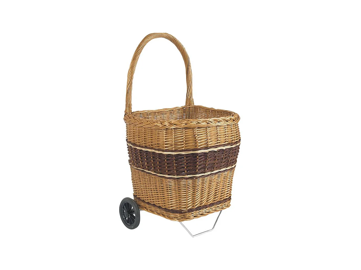 Chariot à bûches en osier 1