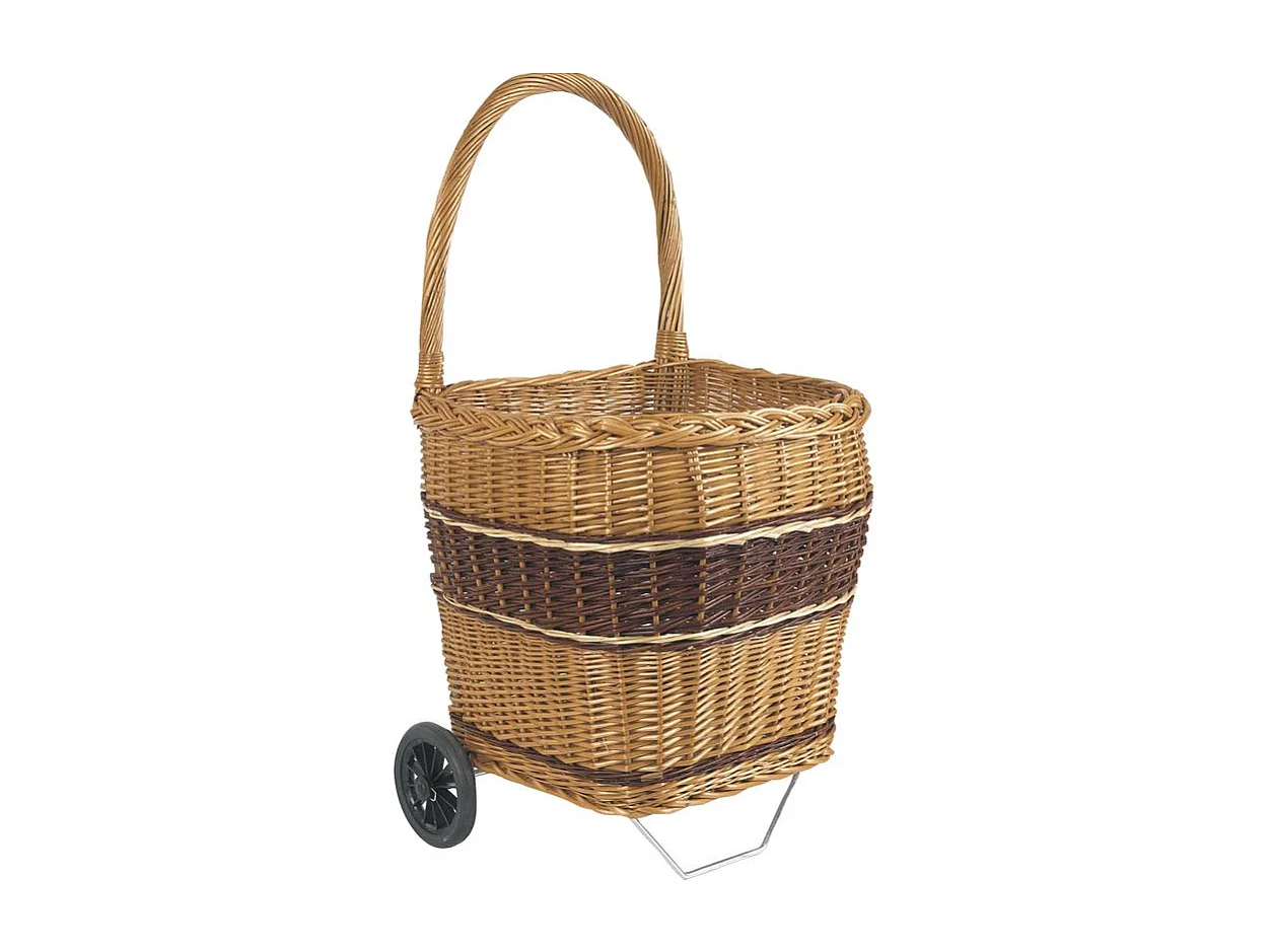 Chariot à bûches en osier 1