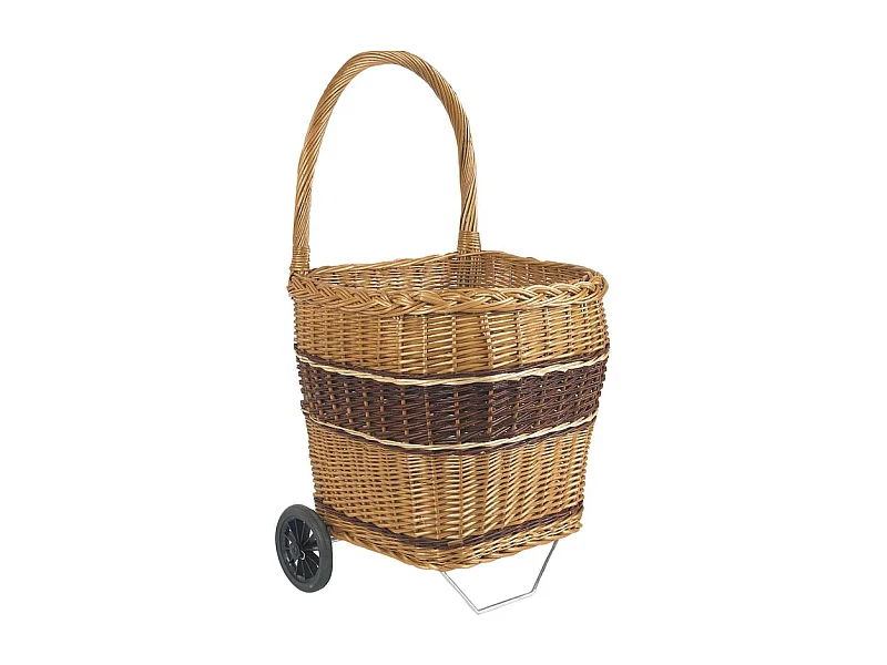 Chariot à bûches en osier 1