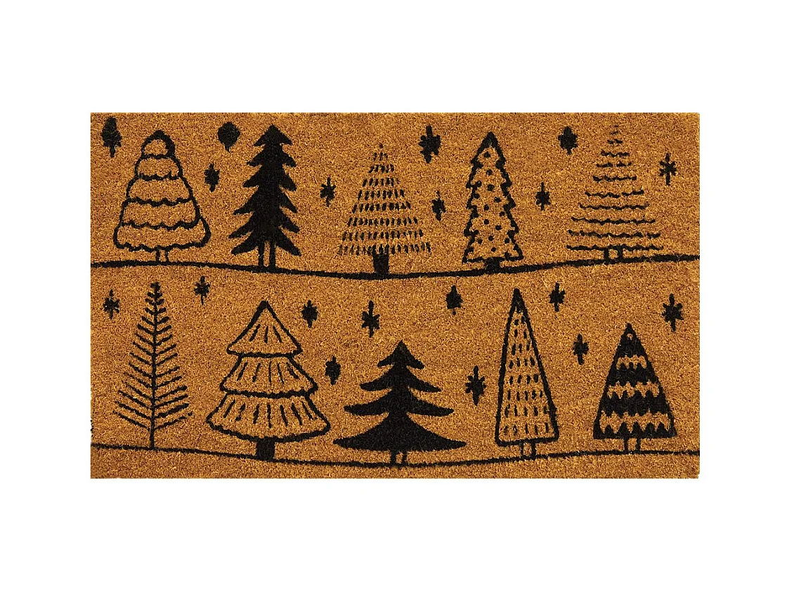 Paillasson coco intérieur extérieur 75 x 45 cm Rangées de sapins