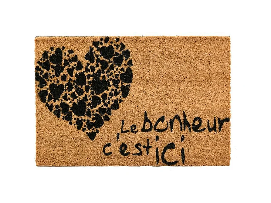 Paillasson en fibre de coco 60 x 40 cmi Le bonheur est ici