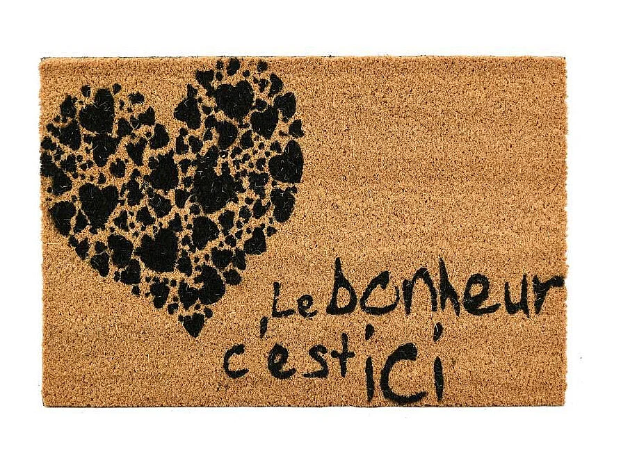 Paillasson en fibre de coco 60 x 40 cmi Le bonheur est ici