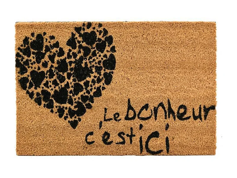 Paillasson en fibre de coco 60 x 40 cmi Le bonheur est ici