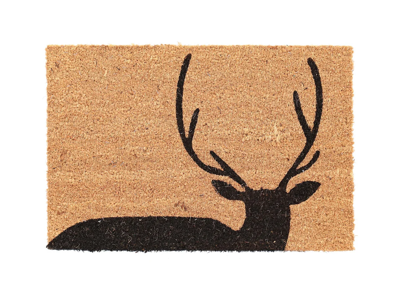 Paillasson en coco et PVC 60 x 40 cm Cerf