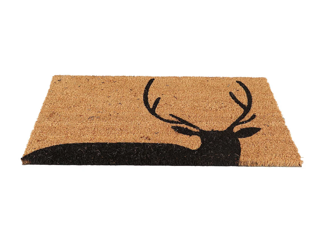 Paillasson en coco et PVC 60 x 40 cm Cerf