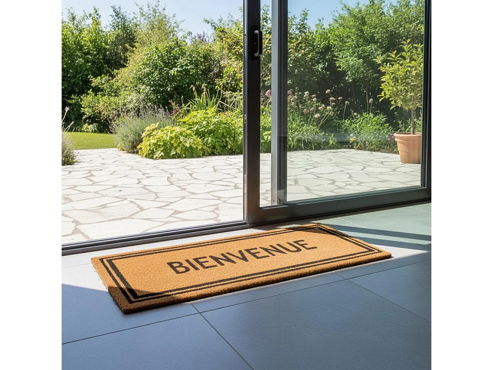 Fußmatte aus Kokosfasern "Bienvenue"