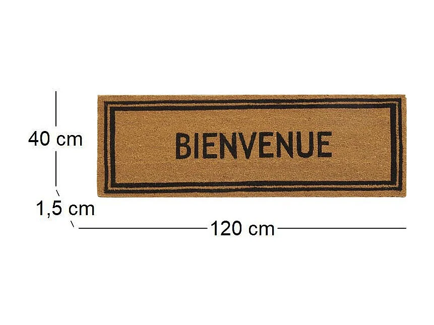 Fußmatte aus Kokosfasern "Bienvenue"