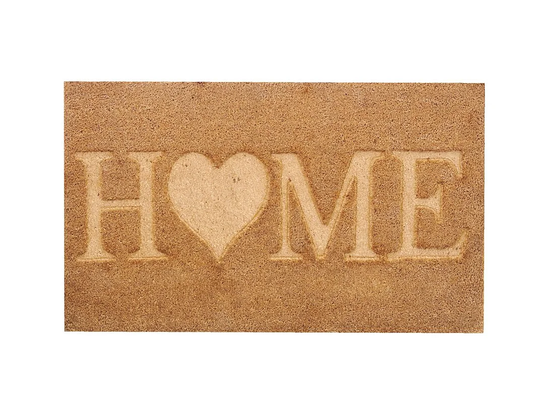 Paillasson coco intérieur extérieur 75 x 45 cm Home thermocompressé