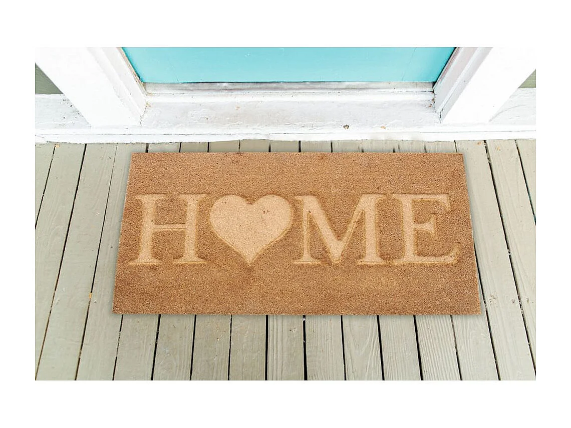Paillasson coco intérieur extérieur 75 x 45 cm Home thermocompressé