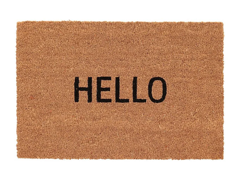 Paillasson en coco et PVC 60 x 40 cm Hello