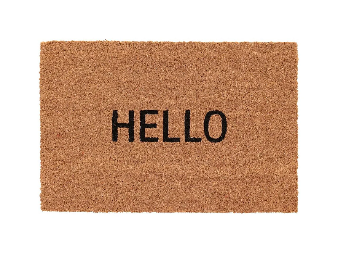 Paillasson en coco et PVC 60 x 40 cm Hello