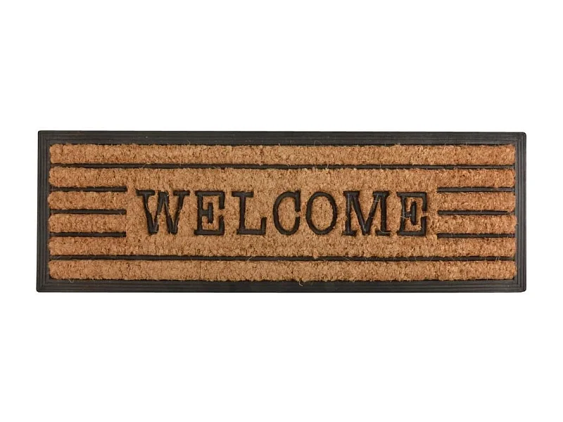 Tapis en fibres de coco inscription Welcome