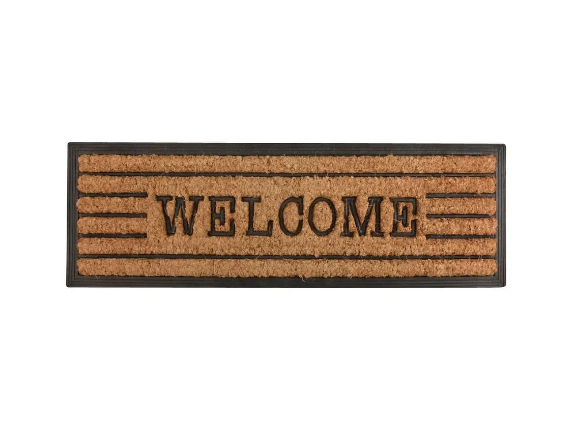 Tapis en fibres de coco inscription Welcome