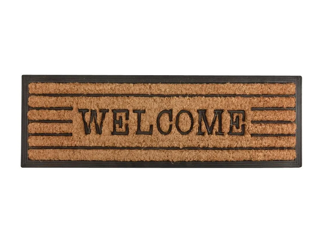 Tapis en fibres de coco inscription Welcome