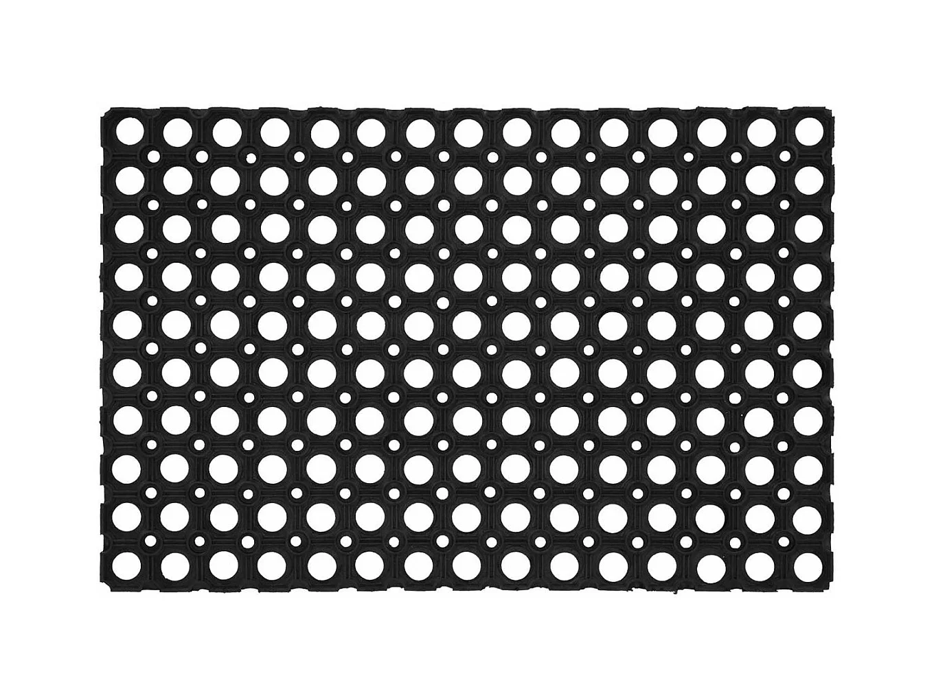 Paillasson à trous en caoutchouc 60 x 40 cm