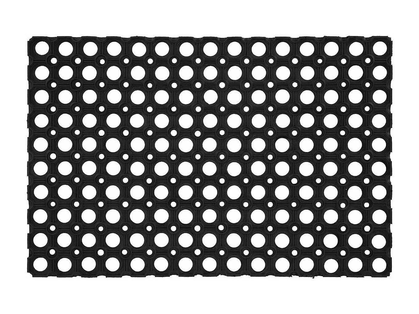 Paillasson à trous en caoutchouc 60 x 40 cm