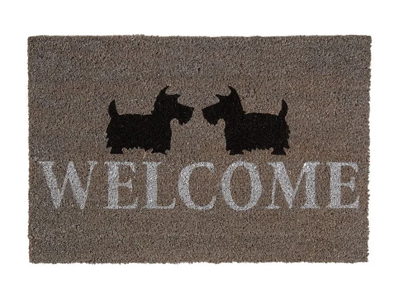 Paillasson coco teintée 60 x 40 cm Scottish welcome
