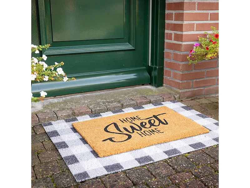 Paillasson en fibres de coco avec inscription  60 x 40 cm Inscription Home sweet home