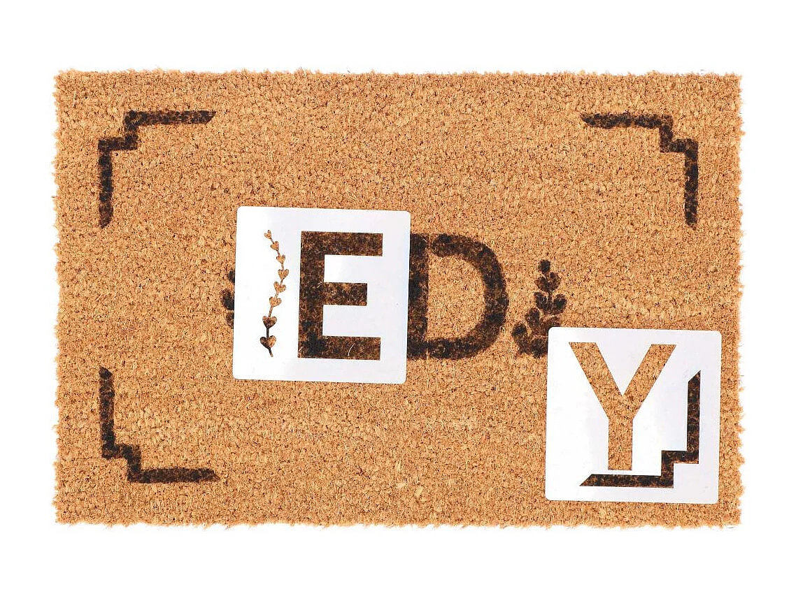 Paillasson en fibres de coco à personnaliser DIY Lettres