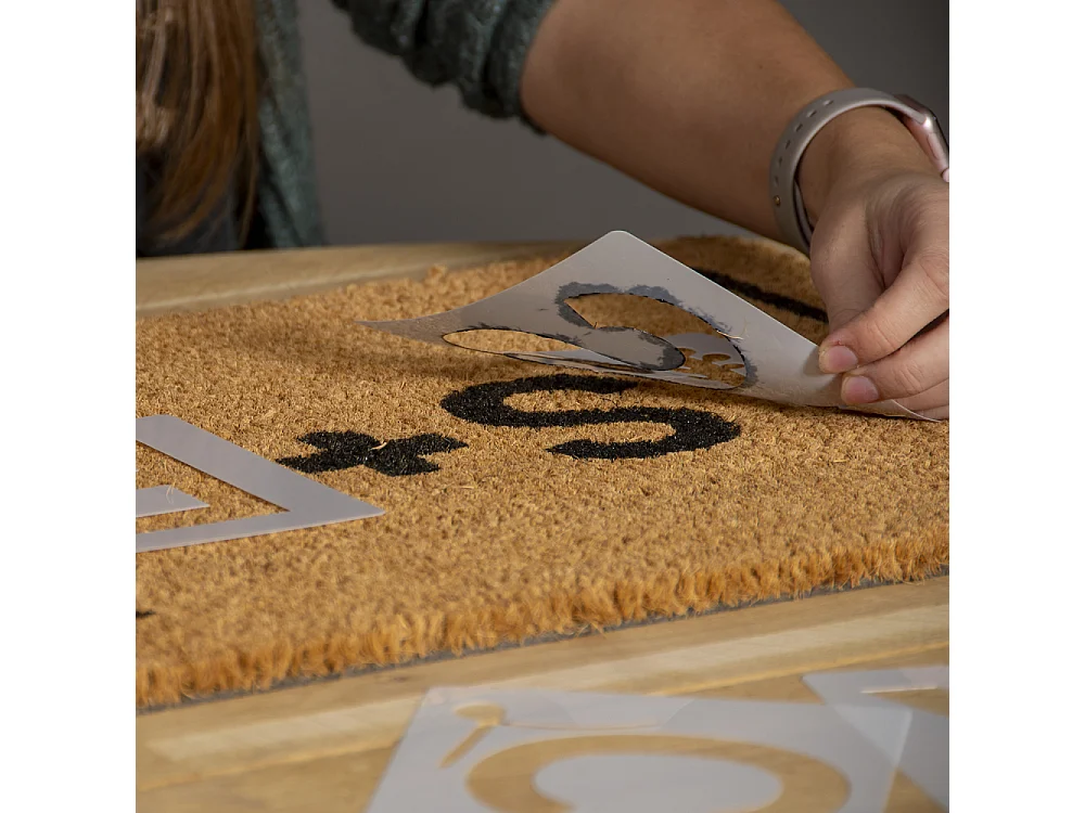 Paillasson en fibres de coco à personnaliser DIY Lettres