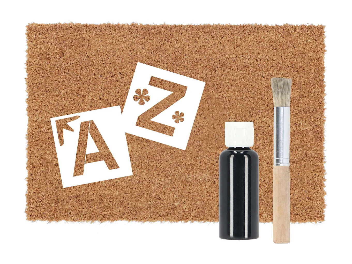 Kokosfaser-Fußmatte zum Selbstgestalten DIY Buchstaben