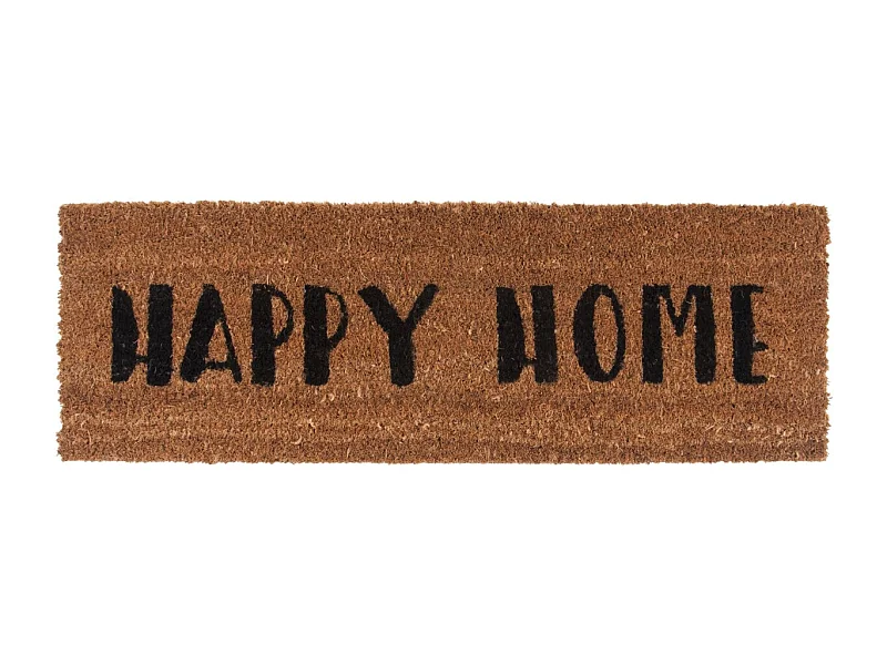 Paillasson en fibres de coco Happy Noir
