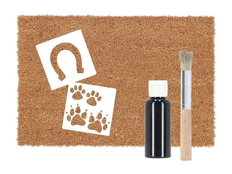 Paillasson en fibres de coco à personnaliser DIY Empreintes