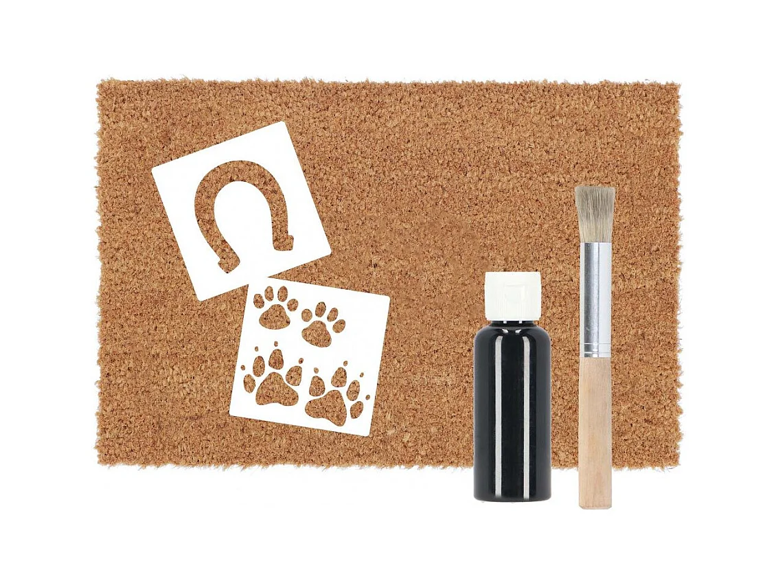 Paillasson en fibres de coco à personnaliser DIY Empreintes
