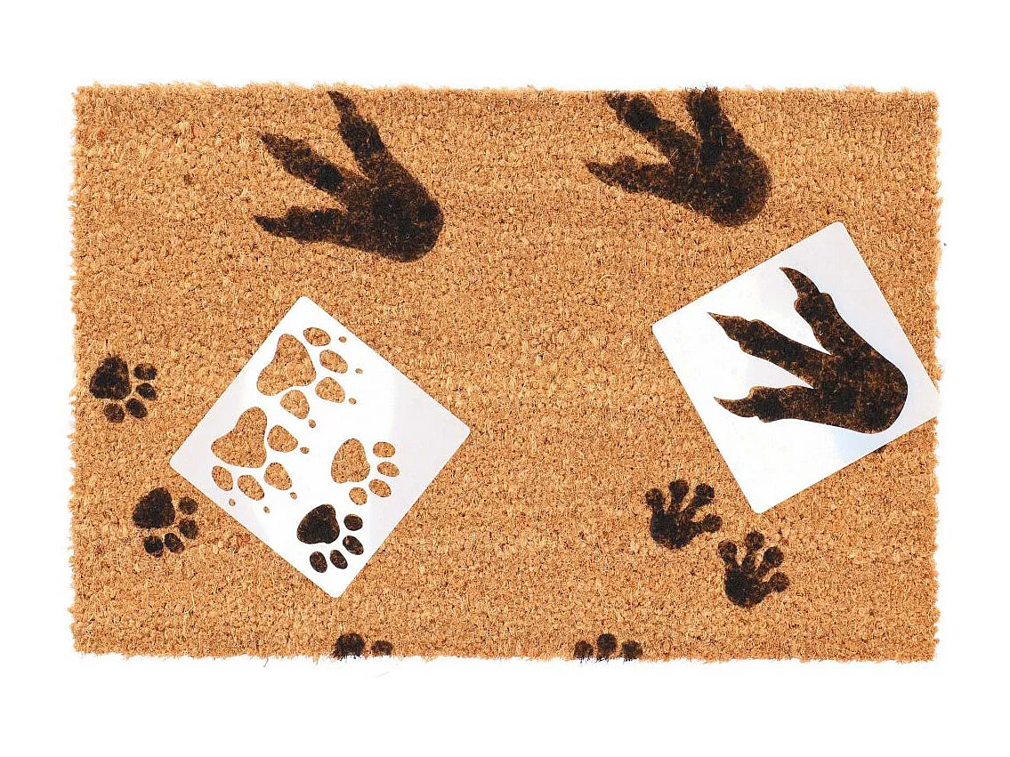 Paillasson en fibres de coco à personnaliser DIY Empreintes