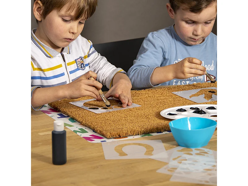 Paillasson en fibres de coco à personnaliser DIY Empreintes