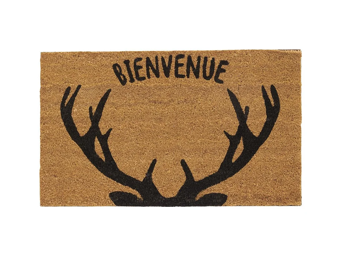 Paillasson coco intérieur extérieur 75 x 45 cm Bois de cerfs bienvenue