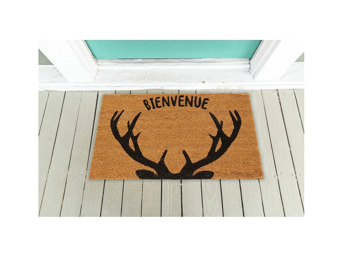 Paillasson coco intérieur extérieur 75 x 45 cm Bois de cerfs bienvenue